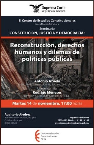 Seminario Constitución, Política y Democracia: Reconstrucción, derechos humanos y dilemas de políticas públicas. 